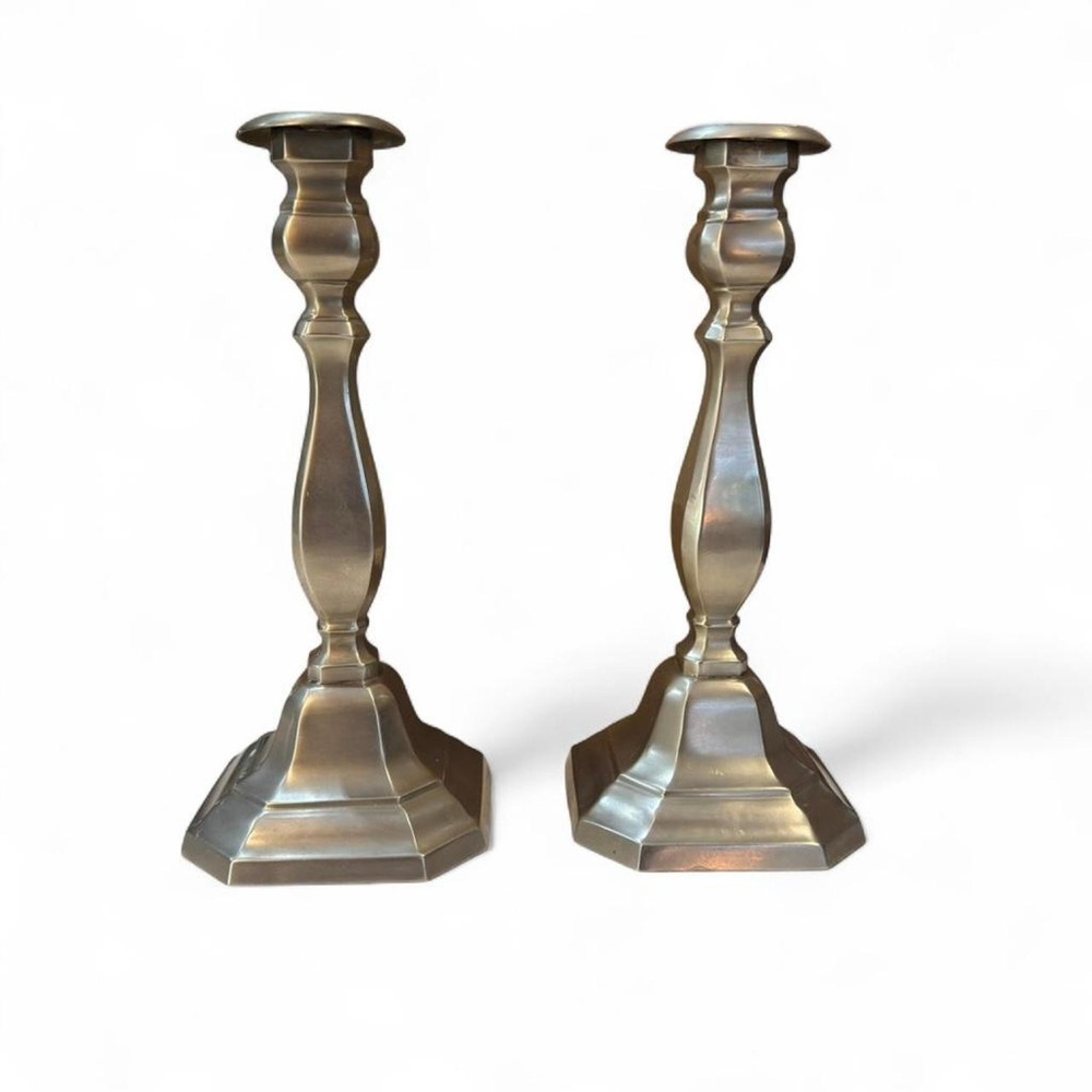 Elegant Brass Candlestick Holders